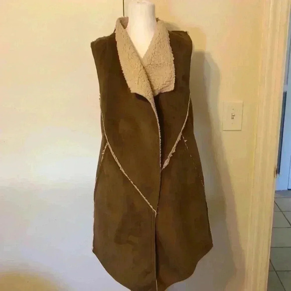 Sanctuary Clothing faux sheepskin long vest - Picture 1 of 8